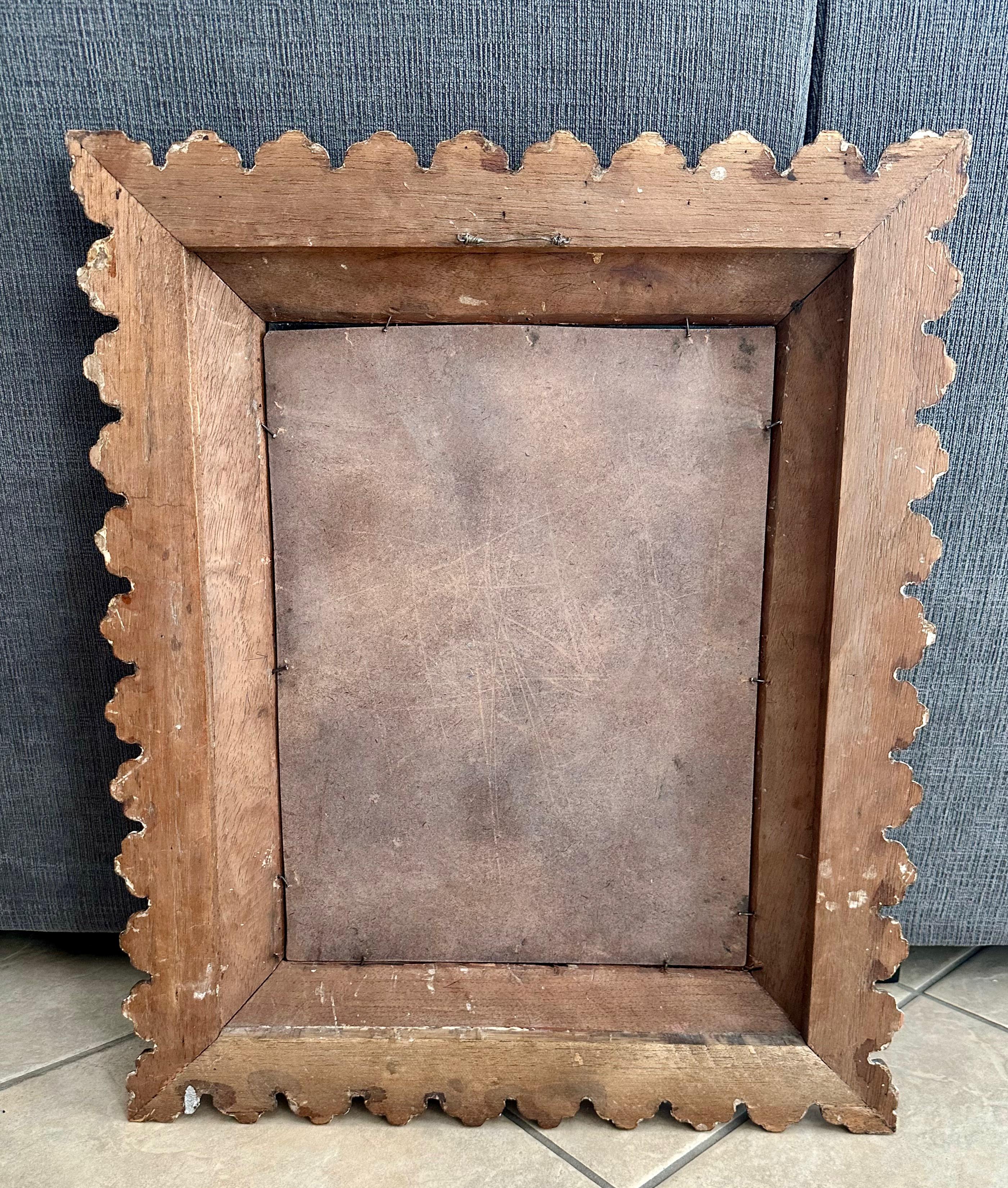 Spanish Colonial Style Gilt Wood Wall Mirror For Sale 10