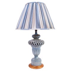 Spanish Colonial style. Handmade ceramic table lamp from Manises, Spain, 1960s
