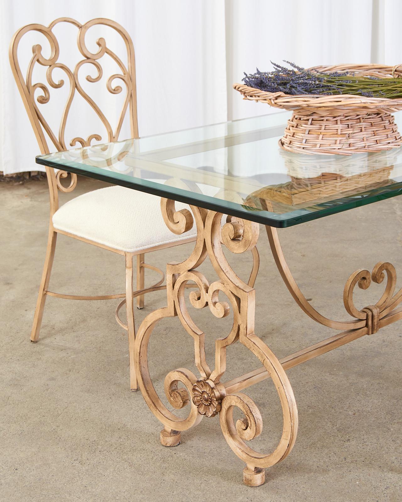 Spanish Colonial Style Iron Patio and Garden Dining Table 5