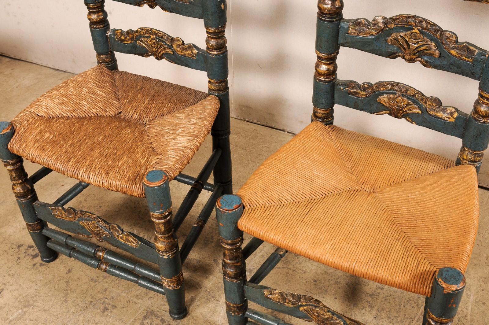 Spanish Colonial Style Ladder-Back Chairs For Sale 5