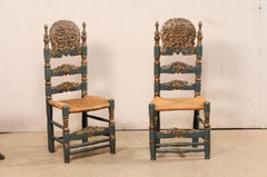 Spanish Colonial Style Ladder-Back Chairs