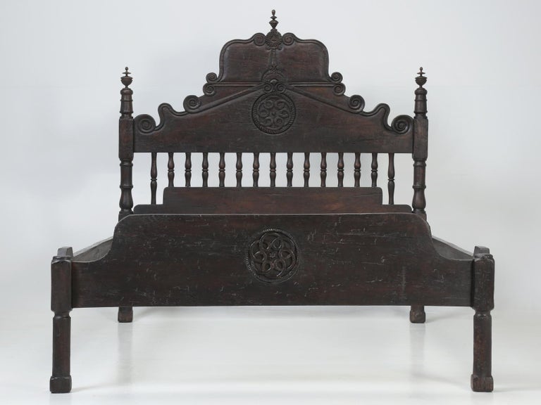 Spanish Colonial Style Queen Size Bed Created by Peruvian Artisans in