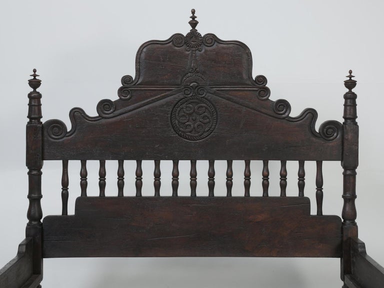 Spanish Colonial Style Queen Size Bed Created by Peruvian Artisans in