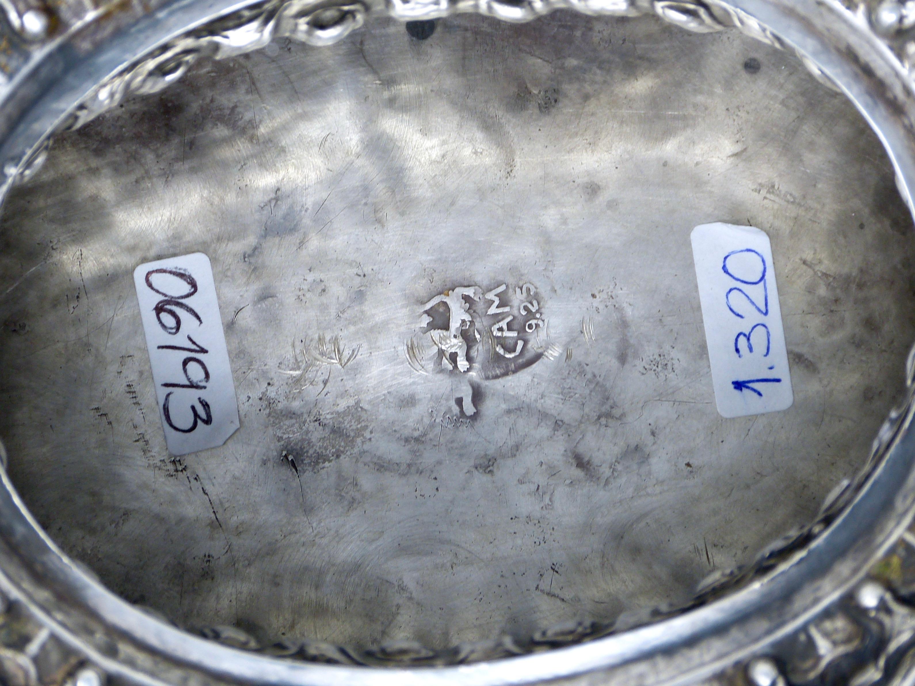 Spanish Colonial Style Sterling Silver Centerpiece Dish Vase with Cherubs 0.925 For Sale 6