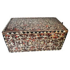 Spanish Colonial Tortoiseshell And Mother Of Pearl Box