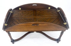 Spanish Colonial Turned Legs Drop Leaves Butlers Tray Coffee Table MINT