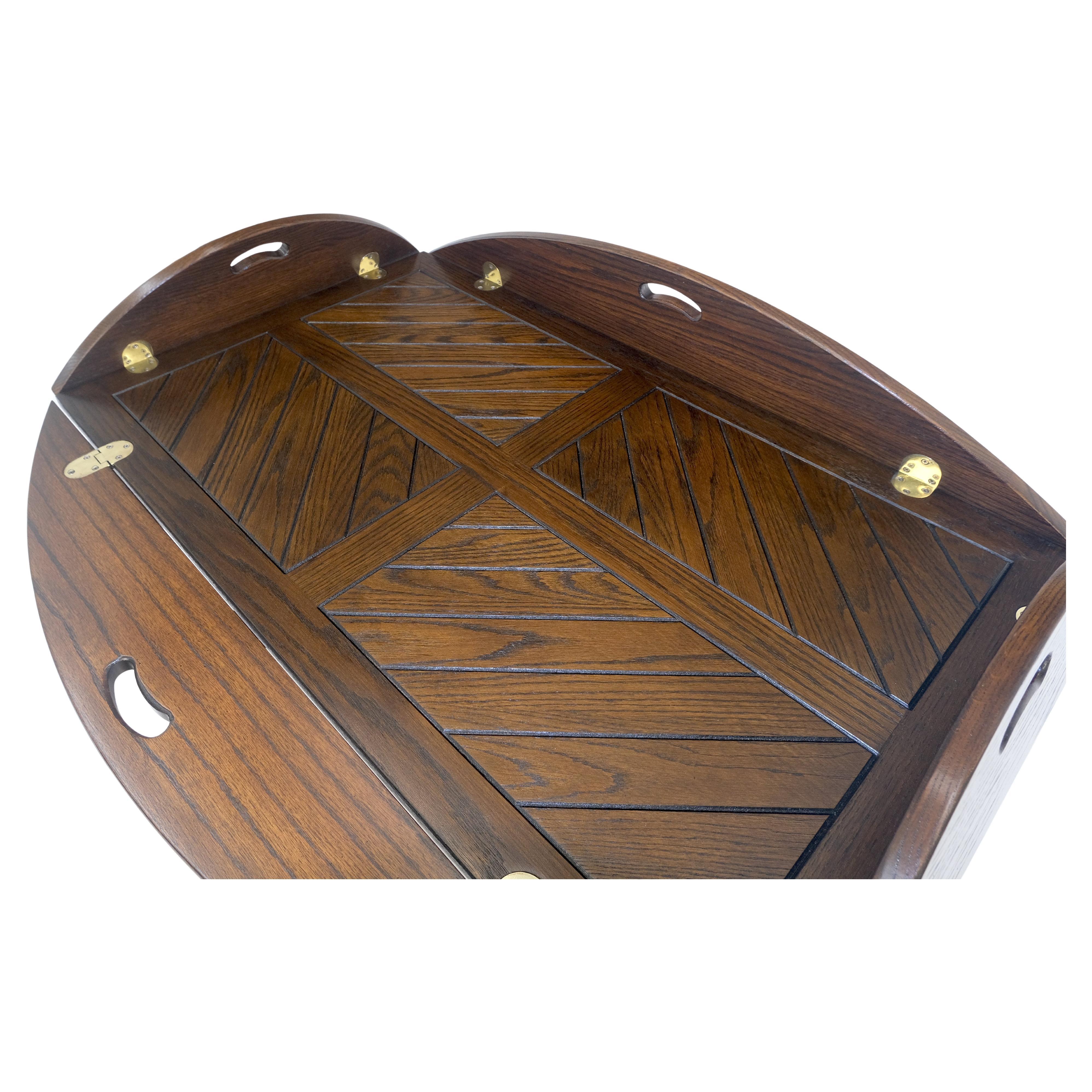 Spanish Colonial Turned Legs Drop Leaves Butlers Tray Coffee Table MINT For Sale