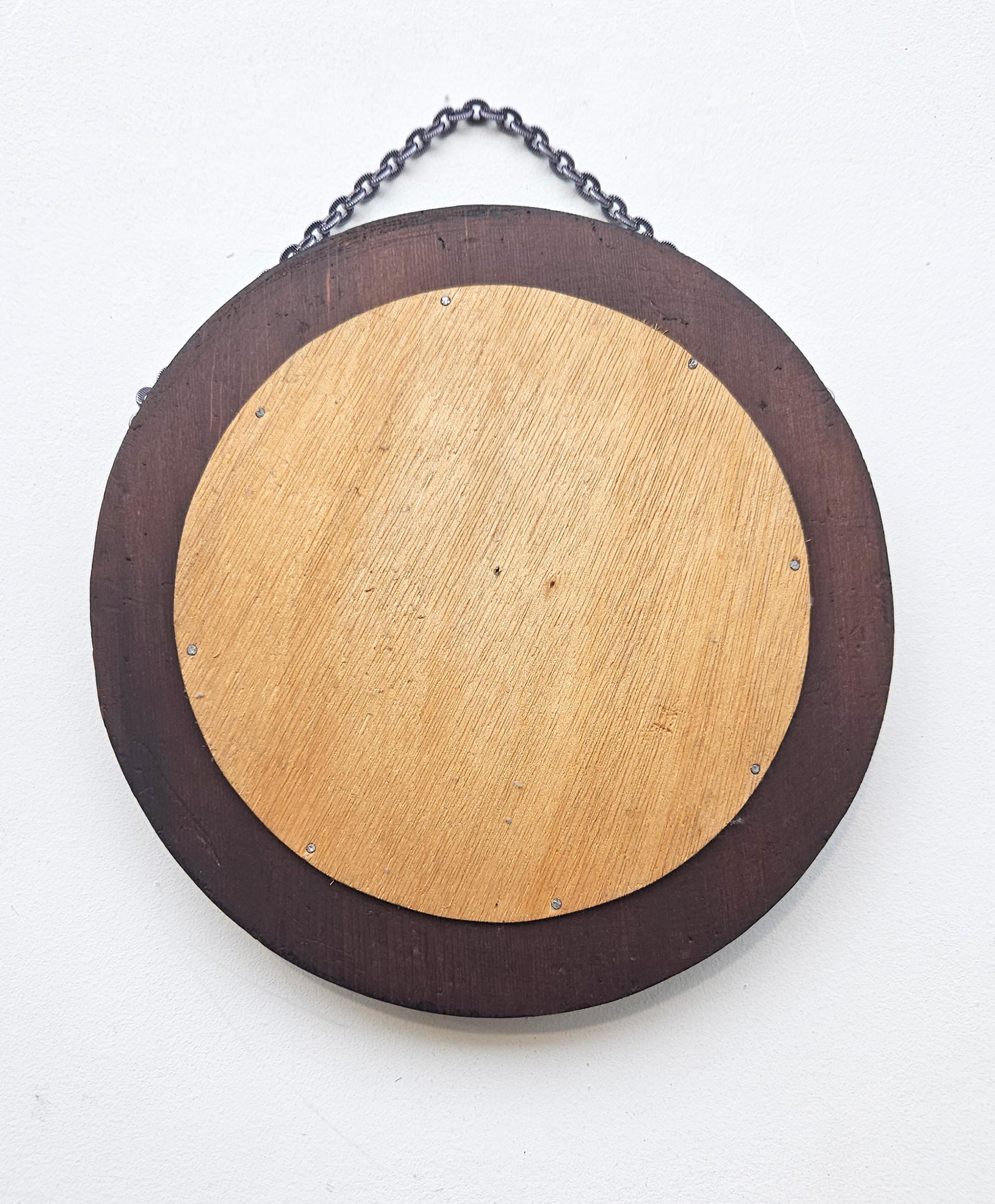 Miroir colonial espagnol en Wood avec émaux par Capo Esmaltes, Espagne, c. 1960 en vente 4