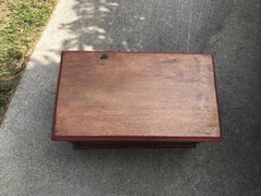 Spanish Colonial Wooden Carved, Paint decorated Valuables Box, circa 1780