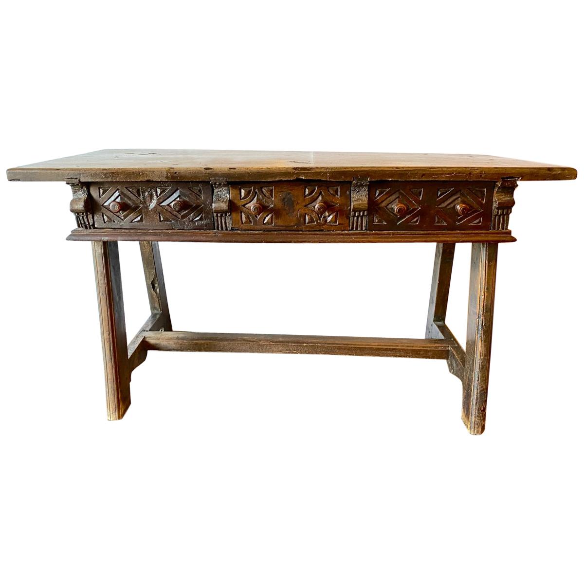 Spanish Colonial Writing Table/Console, circa 18th-19th Century