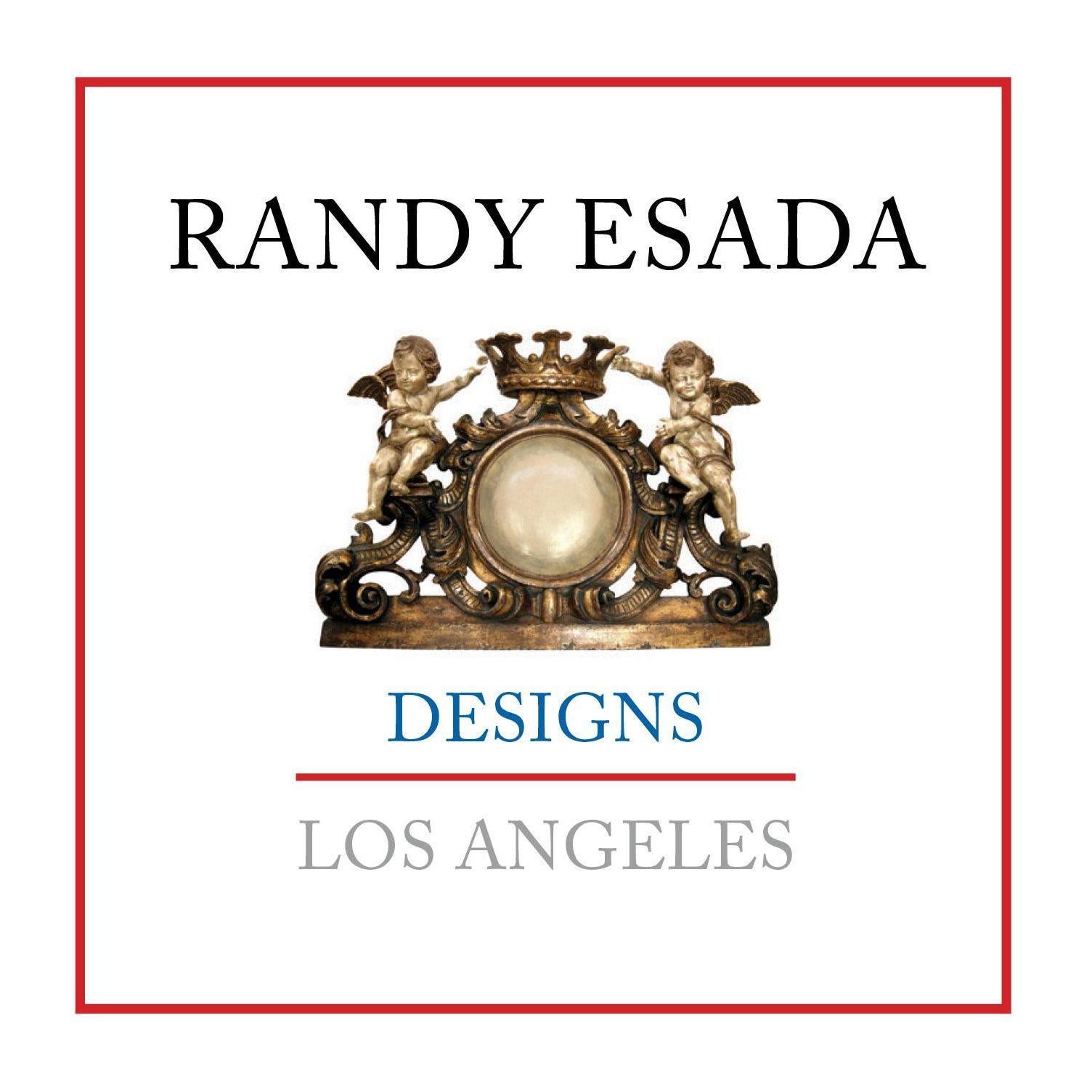 Spanish Colonial wrought iron five-light chandelier by Randy Esada.
