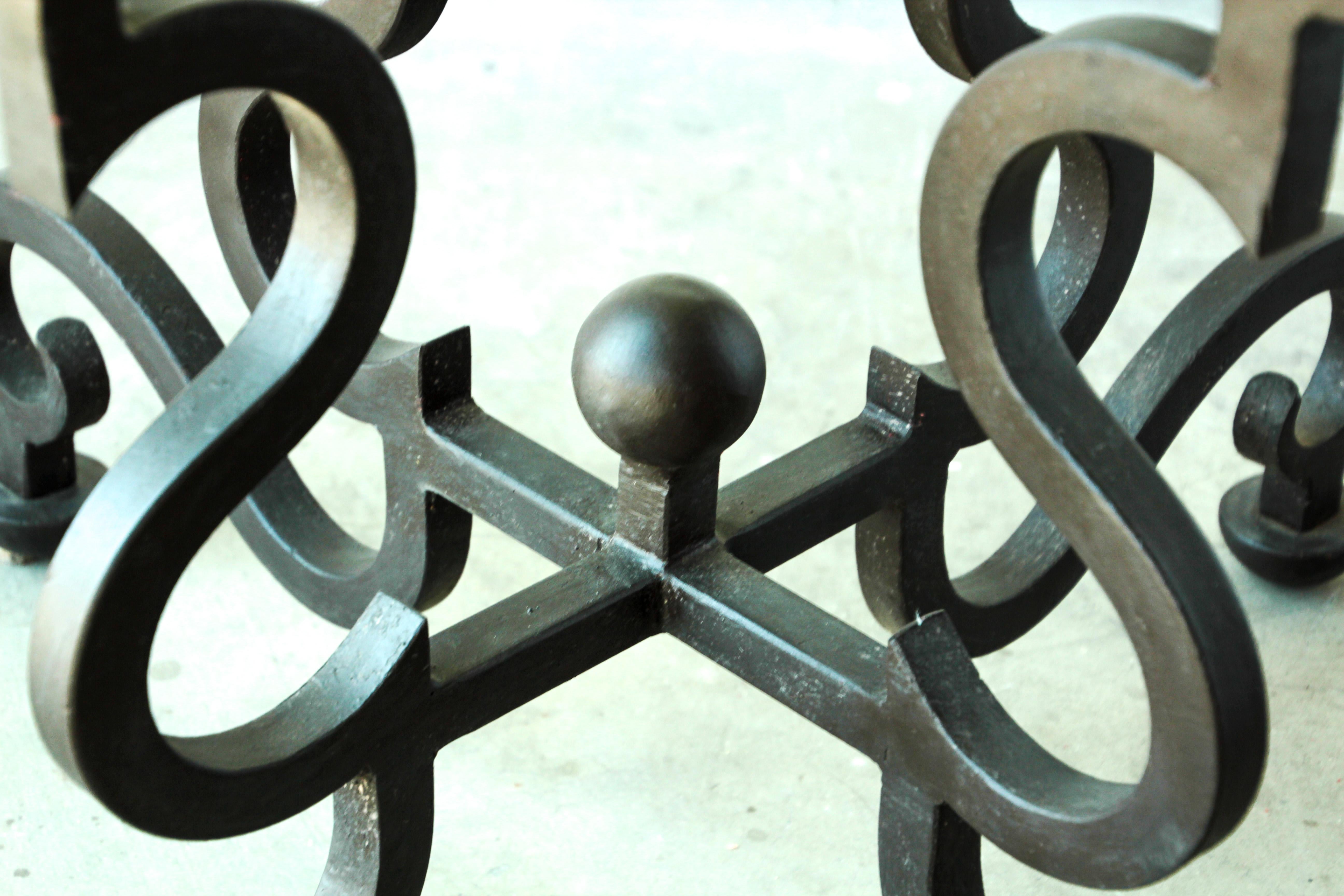 wrought iron table frame