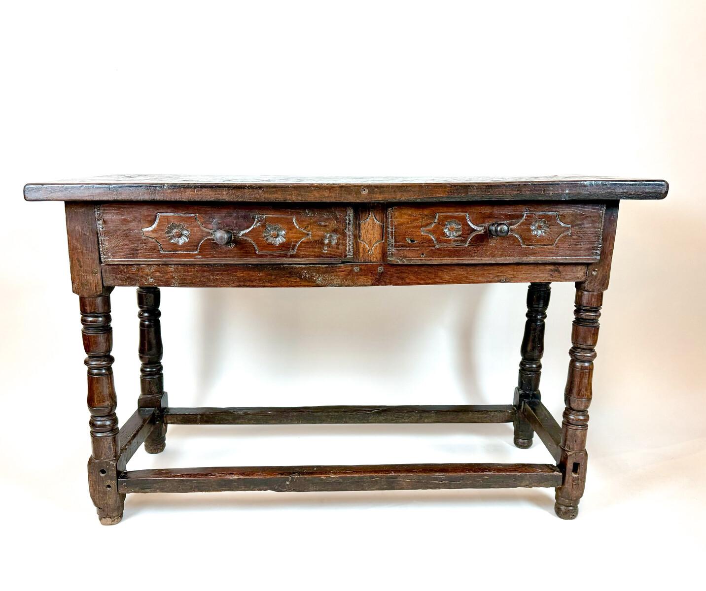 Wooden Spanish Console, 19th Century  In Good Condition In Brussels, BE