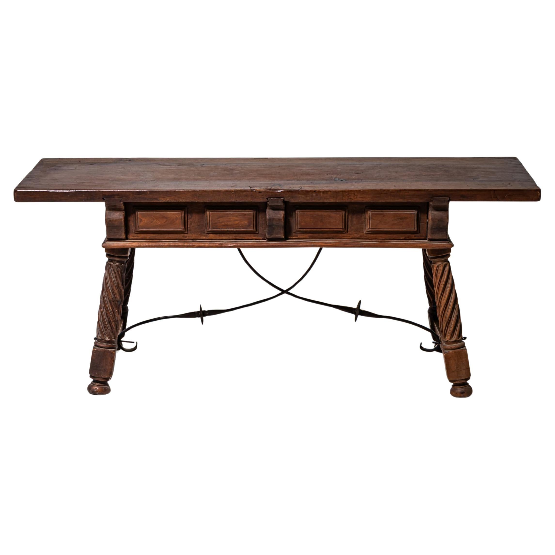 Spanish Console Table or Bench, 19th Century For Sale