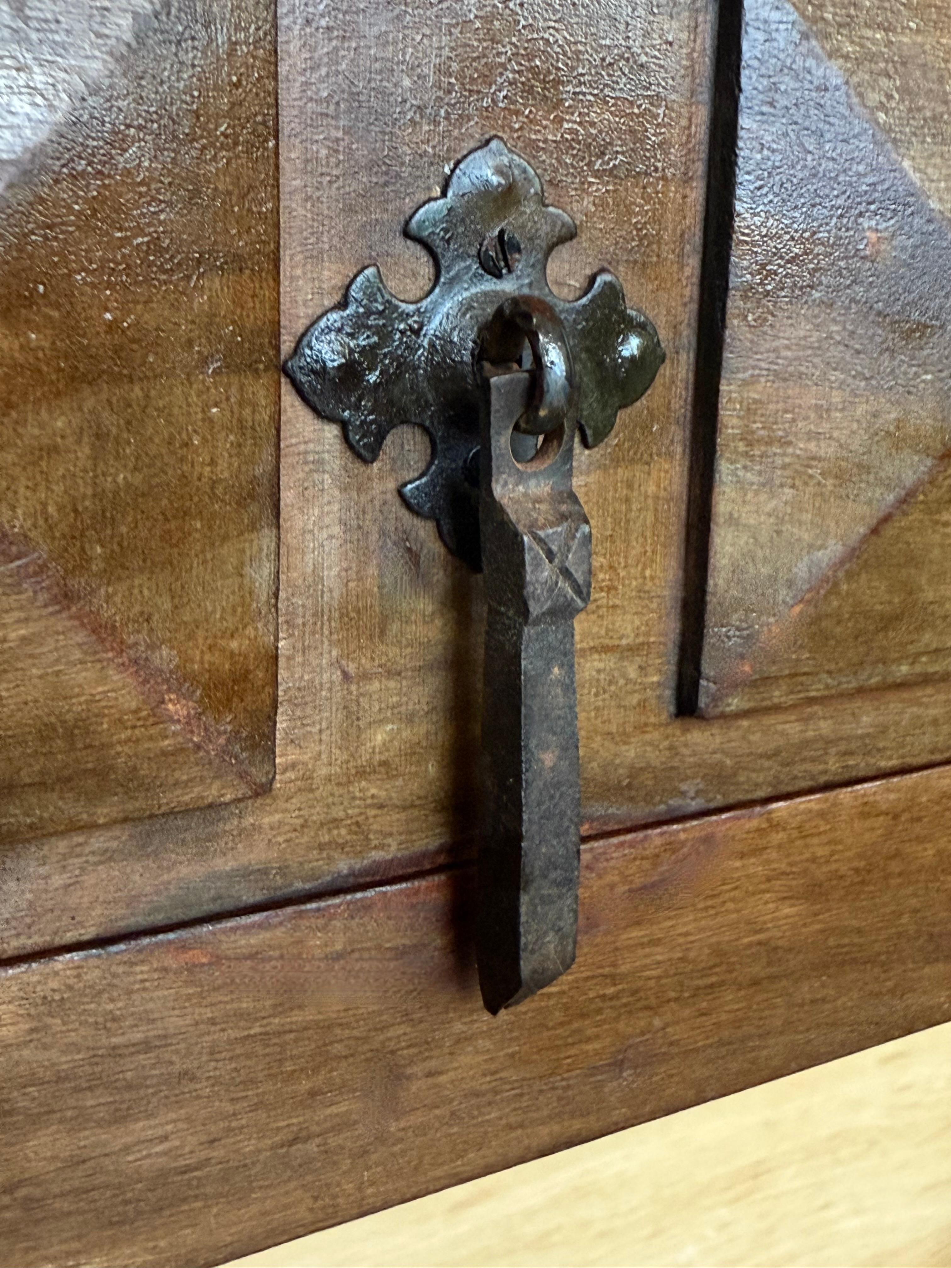 Spanish Console Table with Two Carved Drawers, 1900s For Sale 8