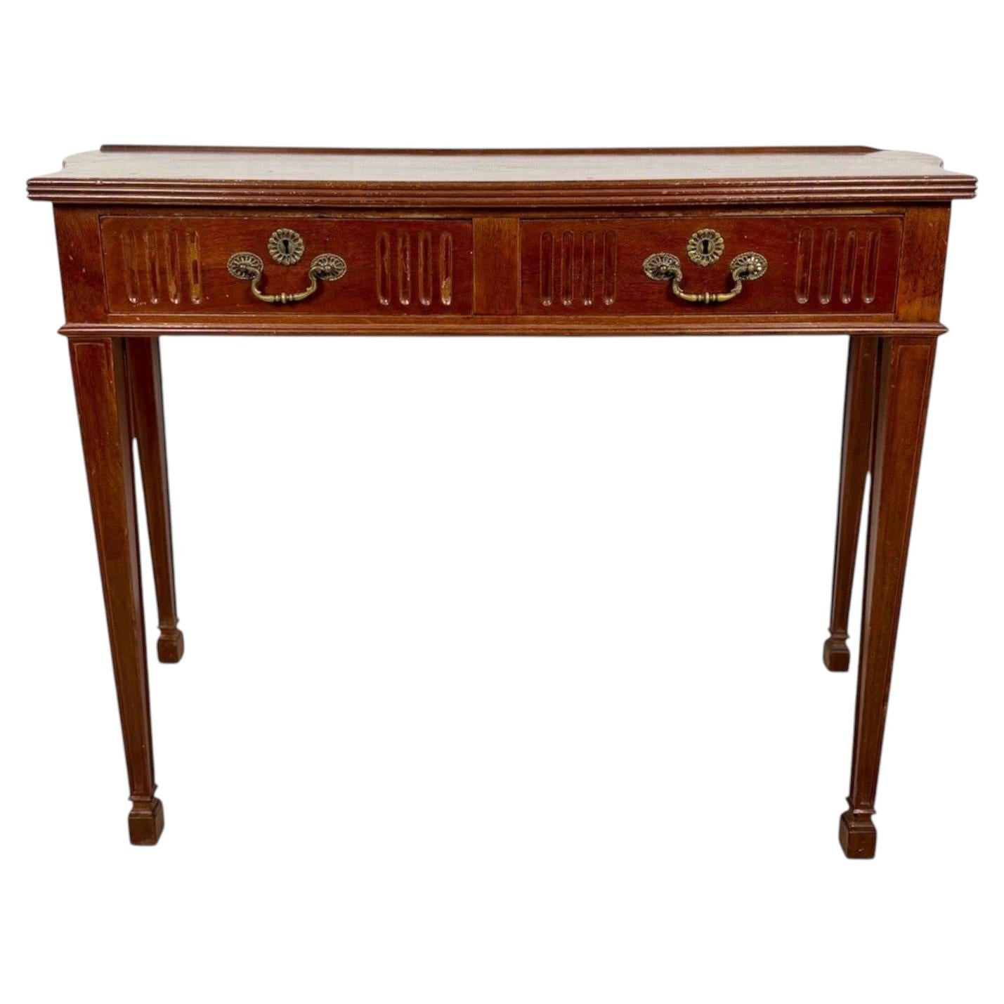 Mesa consola española con dos cajones, de alrededor de los años 80 en venta