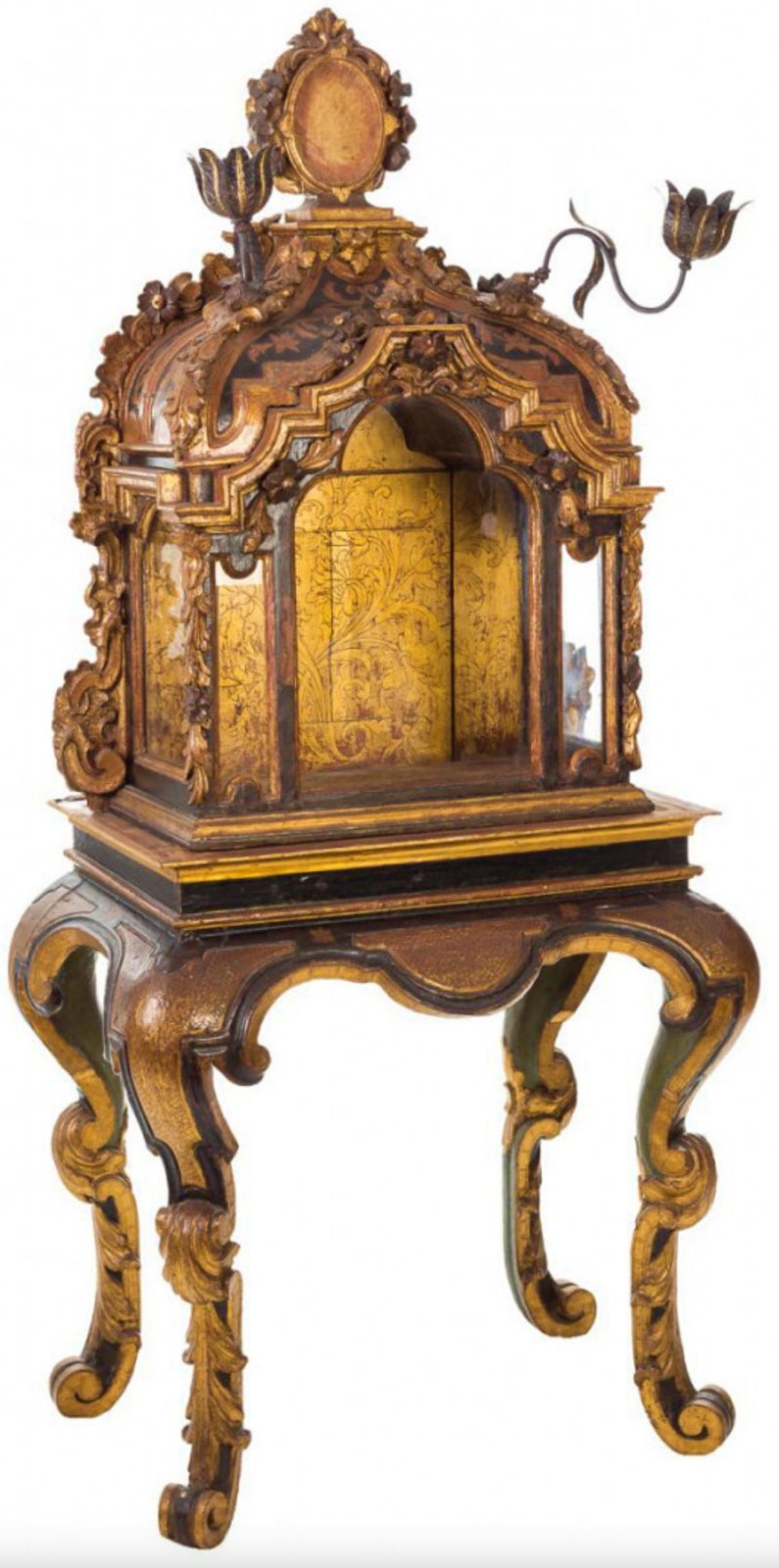 Rococo Spanish Console with Niche End 17th Century For Sale