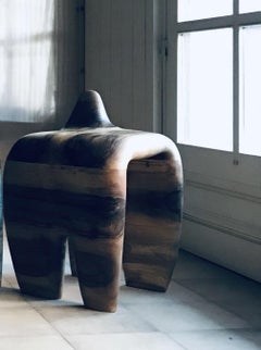 Spanish Contemporary Iberian Walnut Wood Stool by Jordi Sarrate