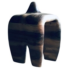 Spanish Contemporary Iberian Walnut Wood Stool by Jordi Sarrate