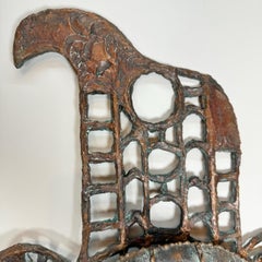 Applique murale espagnole Visigoth Eagle en cuivre et pierres semi-précieuses