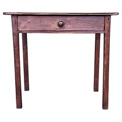 Used Spanish Country Pine "Mobila " Side Table with Drawer