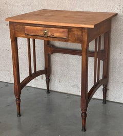 Spanish Country Pine Side Table with Drawer
