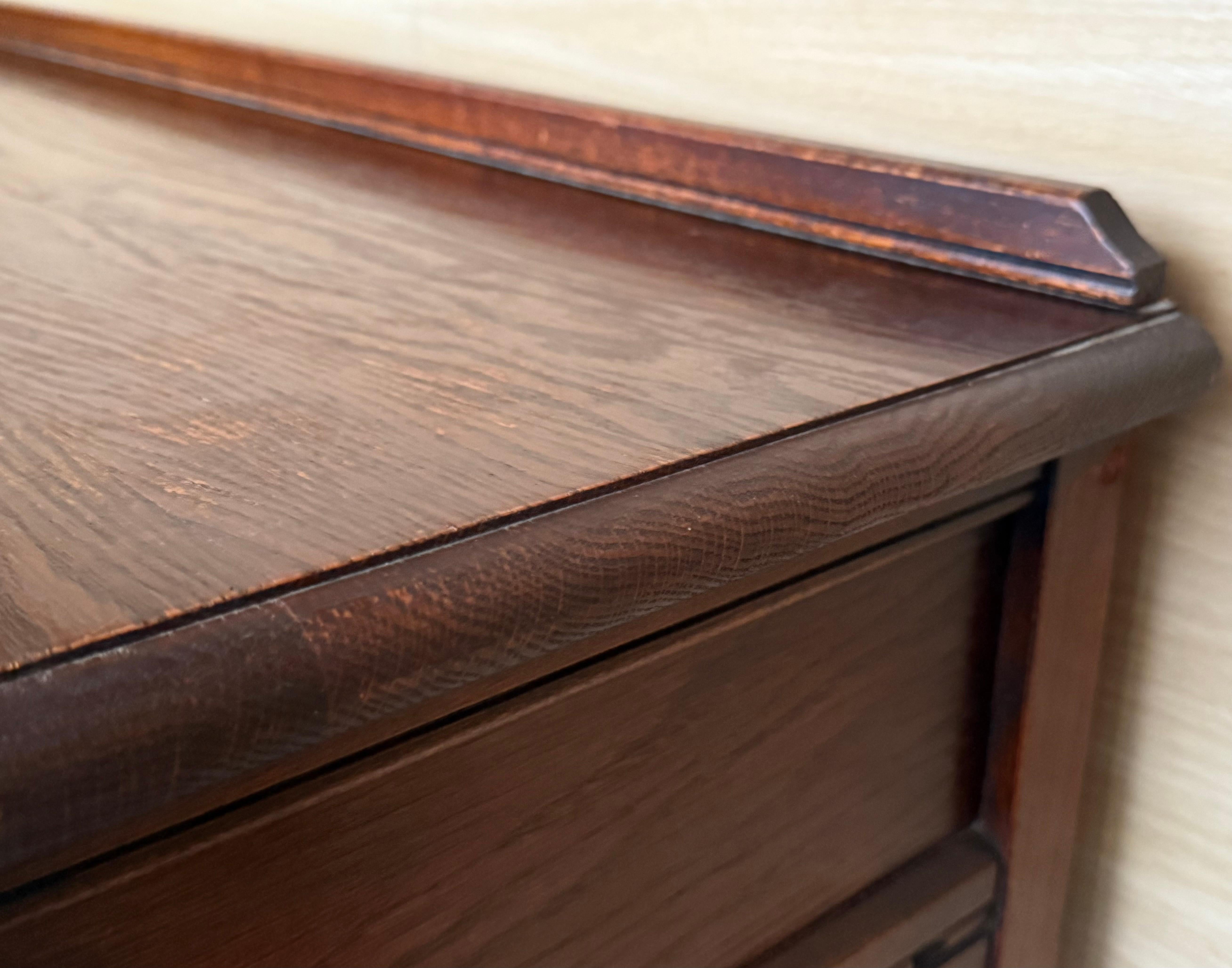 Spanish Country Walnut Sofa Table or Console table with Carved Drawers For Sale 10