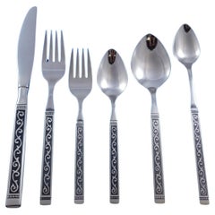 Spanish Court by Oneida Stainless Steel Flatware Set for 12 Service 96 pieces