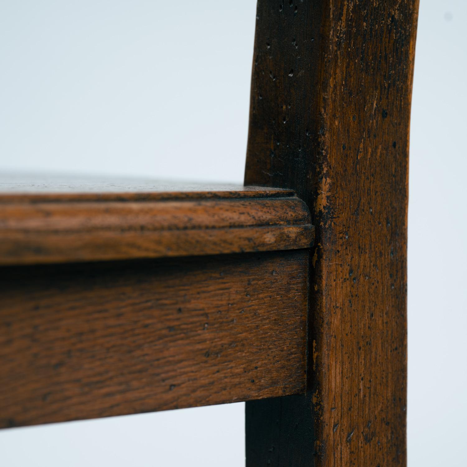 Spanish carved walnut wooden dining chairs, 1970s in vendita 4