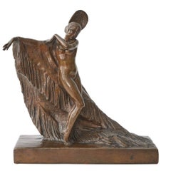 'Spanish Dancer' An Art Deco Bronze Sculpture by Louis Botinelly