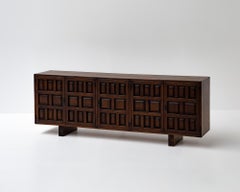 Spanish Dark Oak Sideboard, 1960s