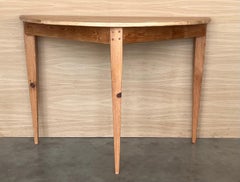 Spanish Demilune High Pine Console Table