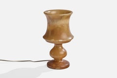 Spanish Designer, Table Lamp, Alabaster, Spain, 1970s