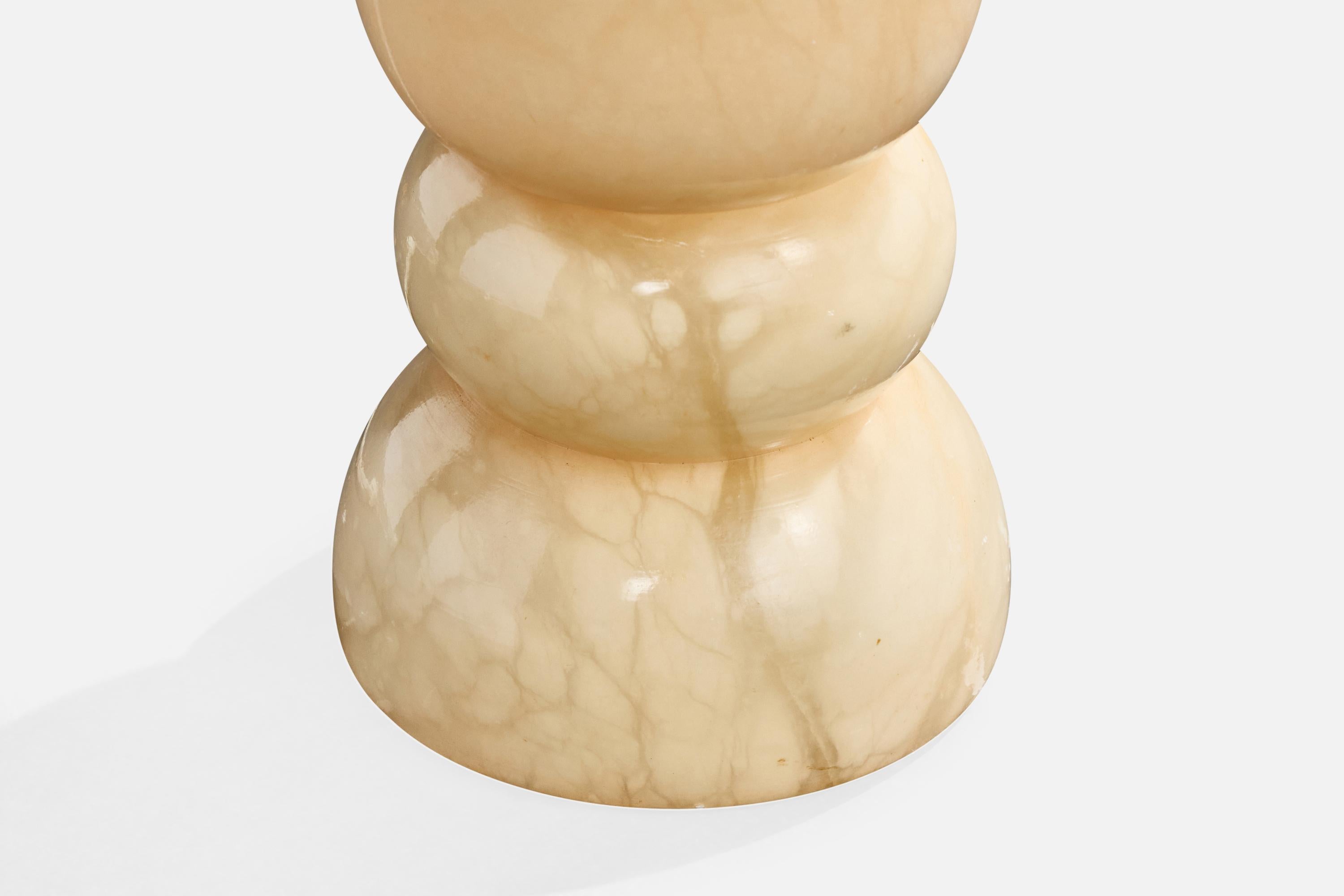 Spanische Designerin, Tischlampe, Alabaster, Spanien, 1970er Jahre im Angebot 1