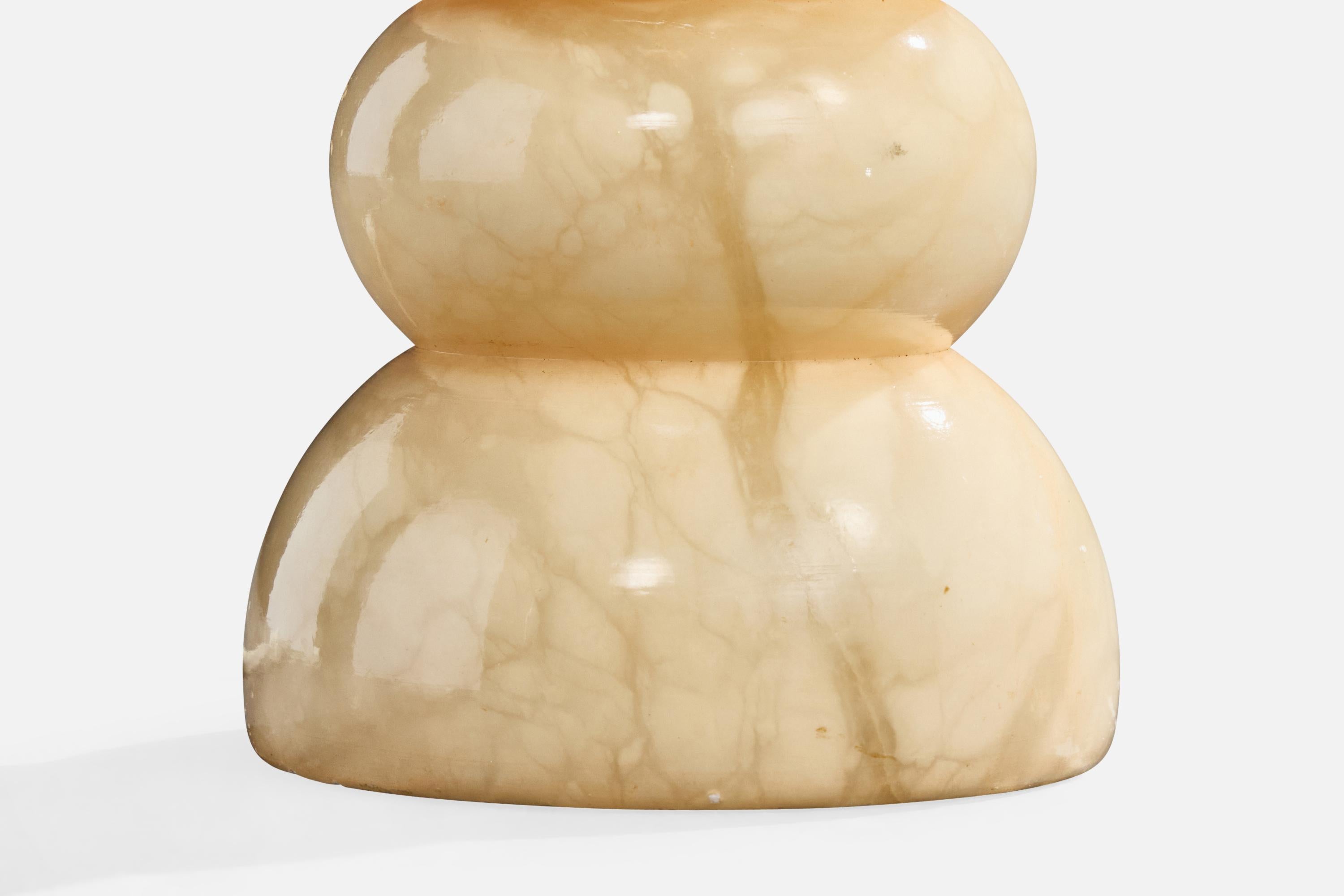 Spanische Designerin, Tischlampe, Alabaster, Spanien, 1970er Jahre im Angebot 2