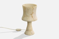 Spanish Designer, Table Lamp, Alabaster, Spain, 1980s