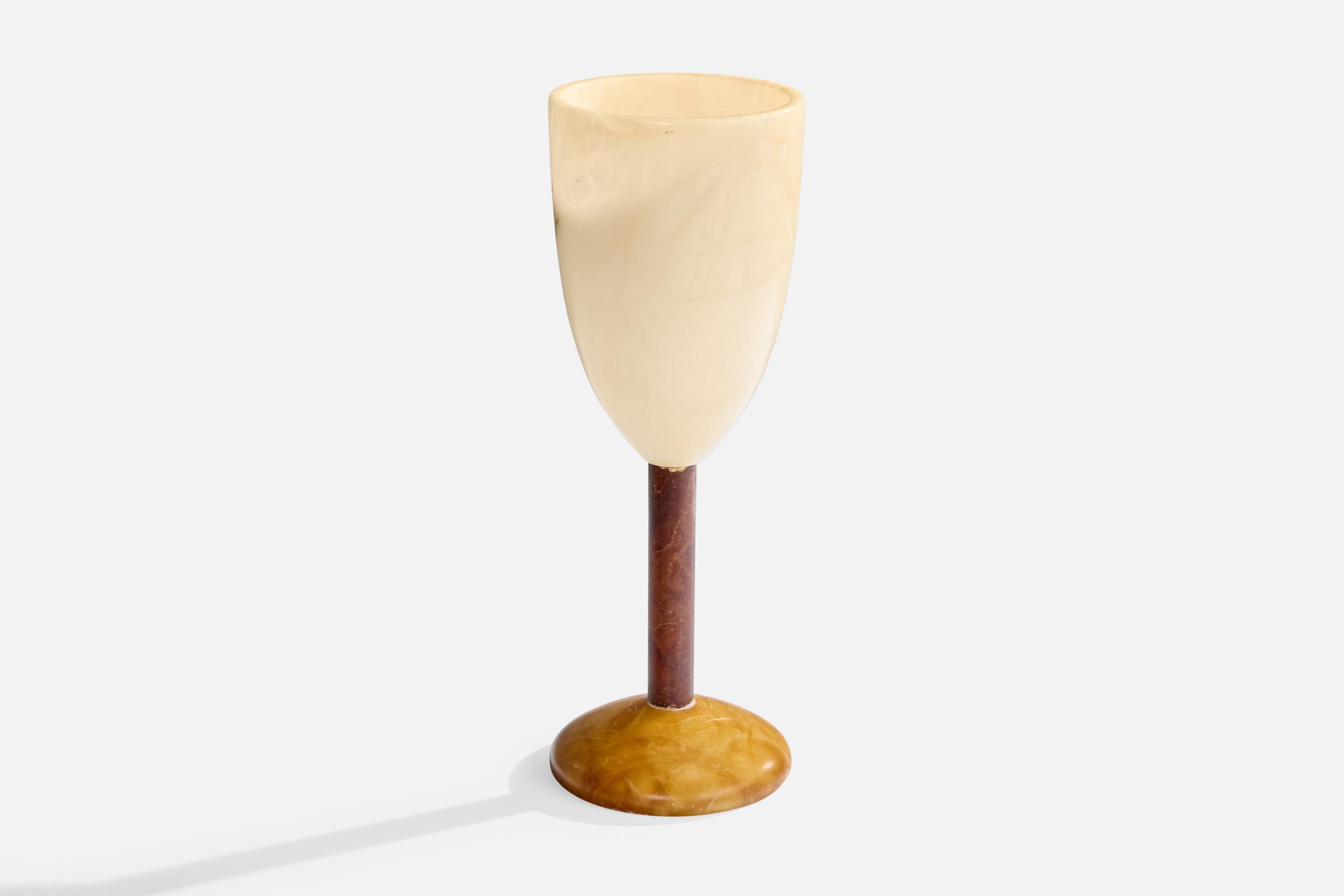 Espagnol Designer espagnol, lampe de table, albâtre, Espagne, années 1980 en vente