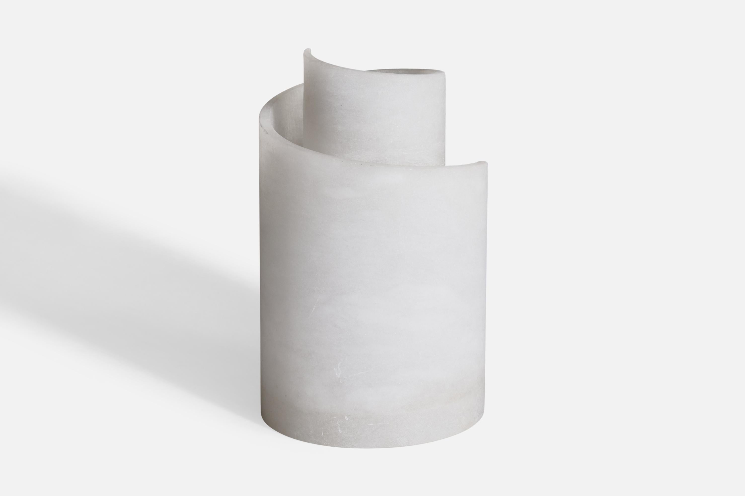 Mid-Century Modern Spanish Designer, Table Lamp, Alabaster, Spain, 1980s For Sale
