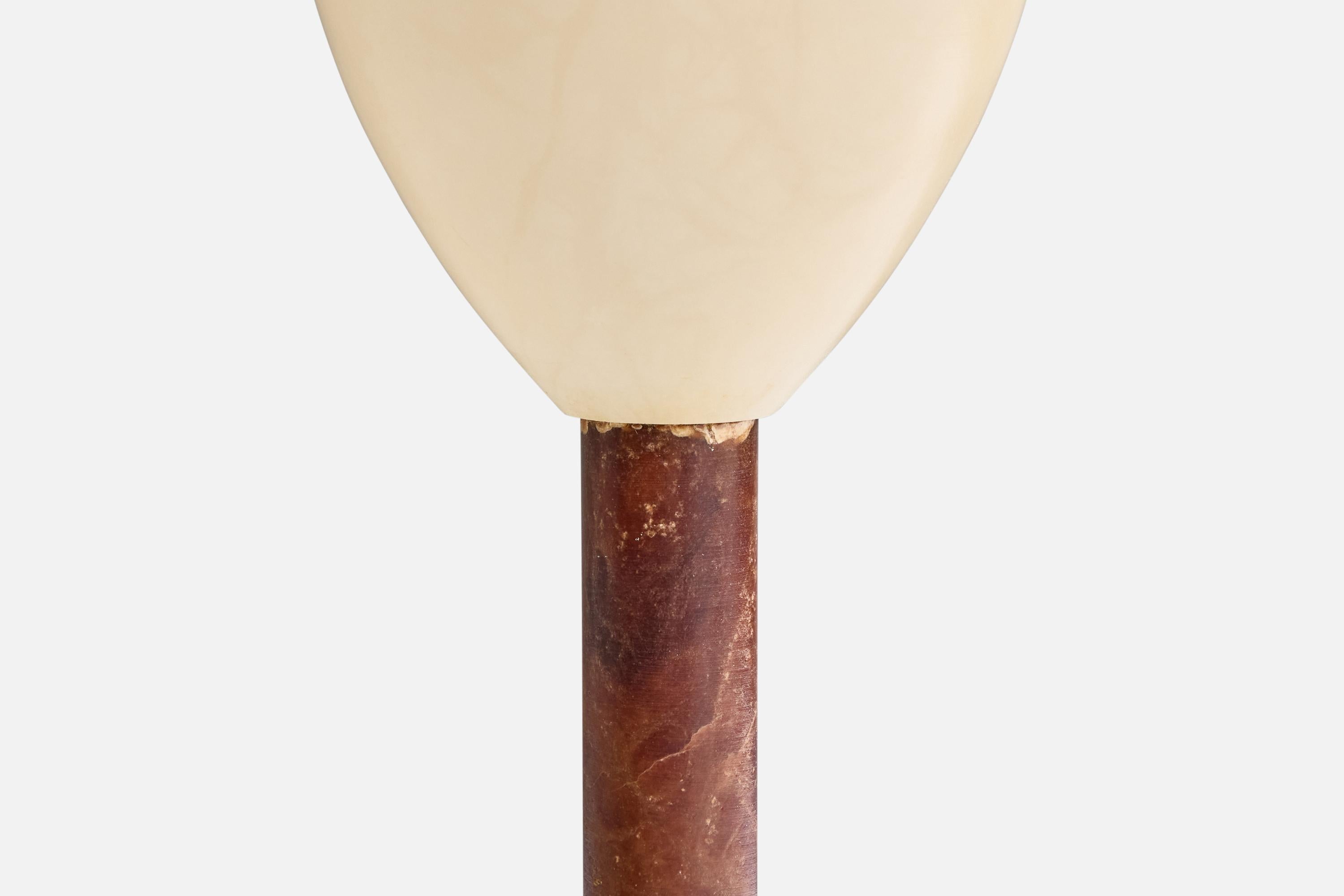 Albâtre Designer espagnol, lampe de table, albâtre, Espagne, années 1980 en vente