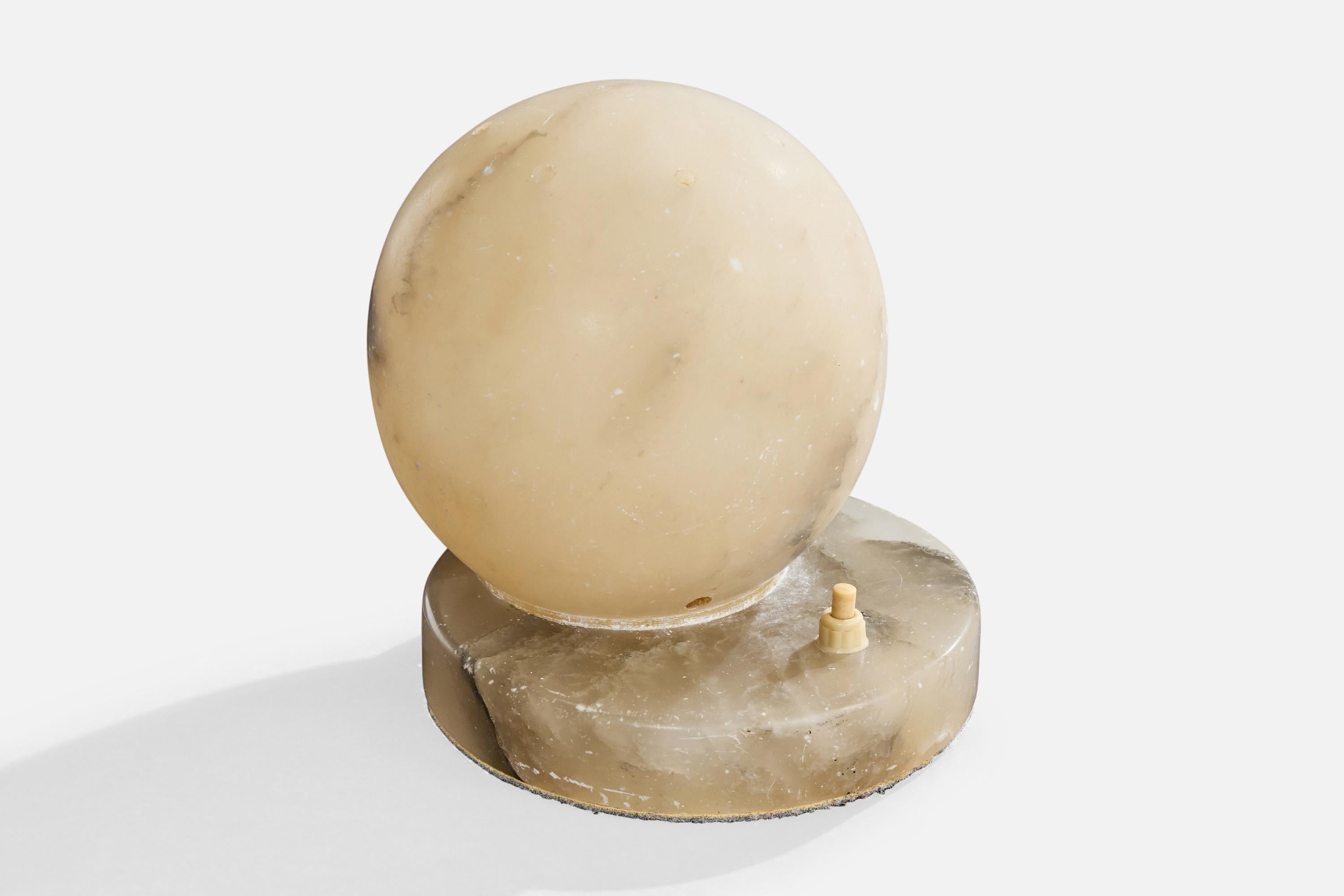 Fin du 20e siècle Designer espagnol, lampes de table, albâtre, Espagne, années 1970 en vente