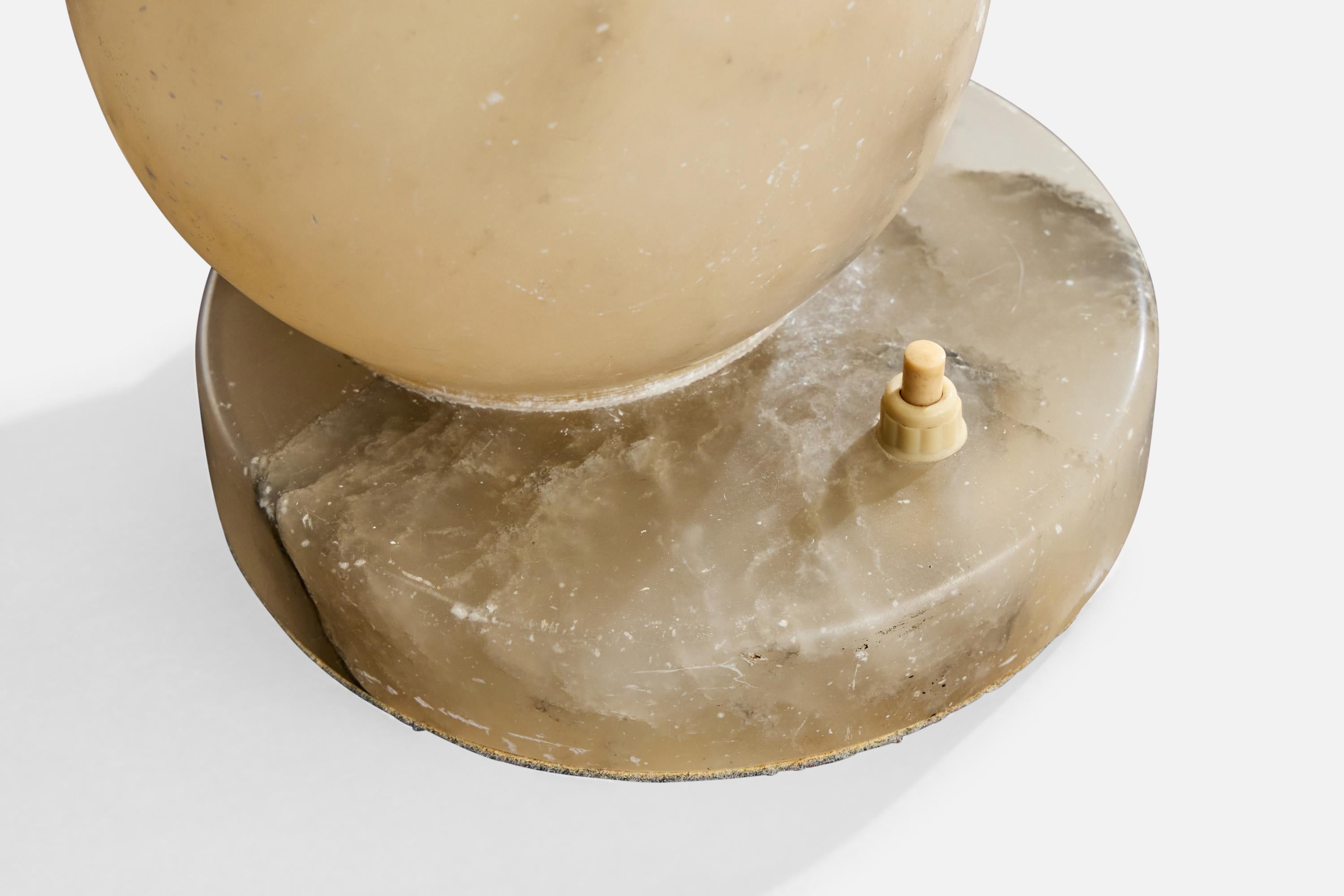 Designer espagnol, lampes de table, albâtre, Espagne, années 1970 en vente 1
