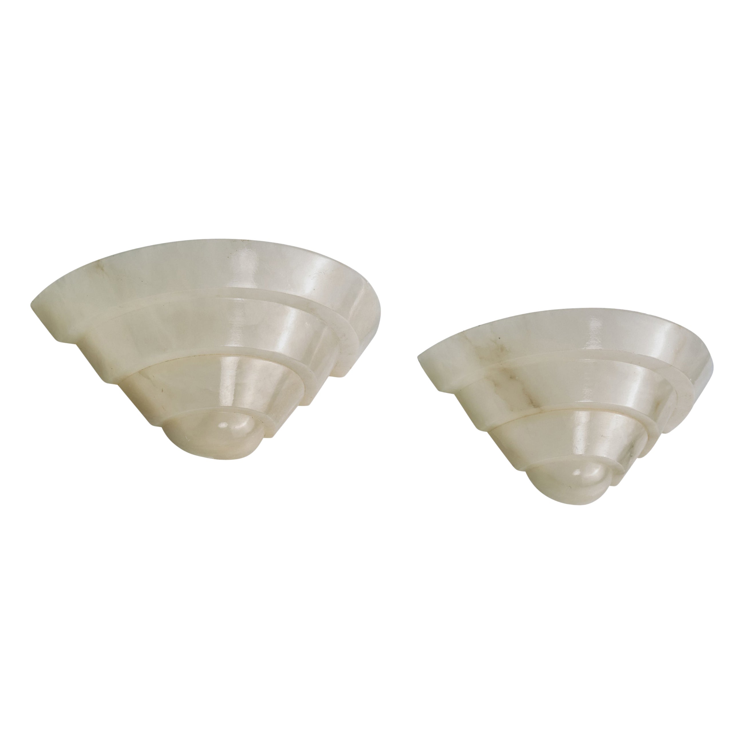 Spanish Designer, Wall Lights, Alabaster, Spain, 1990s