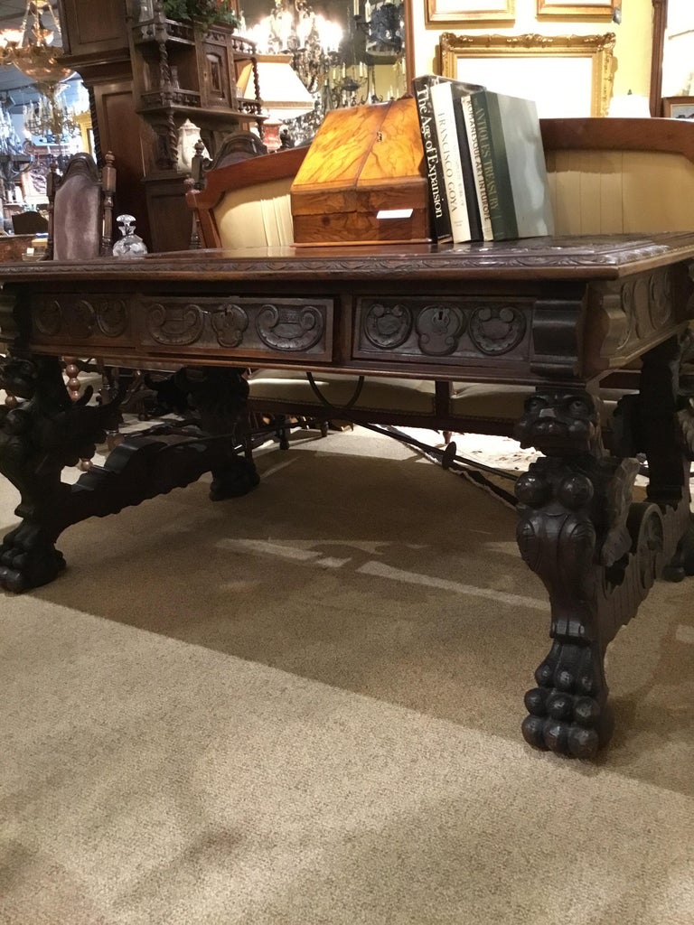 Spanish Desk, 19th c. Well carved with Griffins at 1stDibs spanish