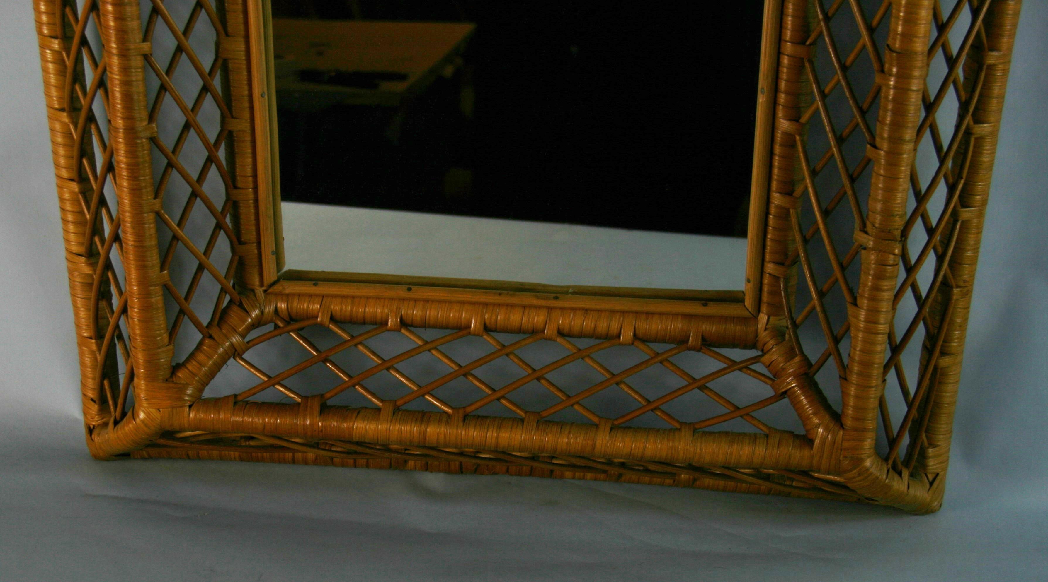 Spanish Dimensional Reed and Wicker Mirror 1