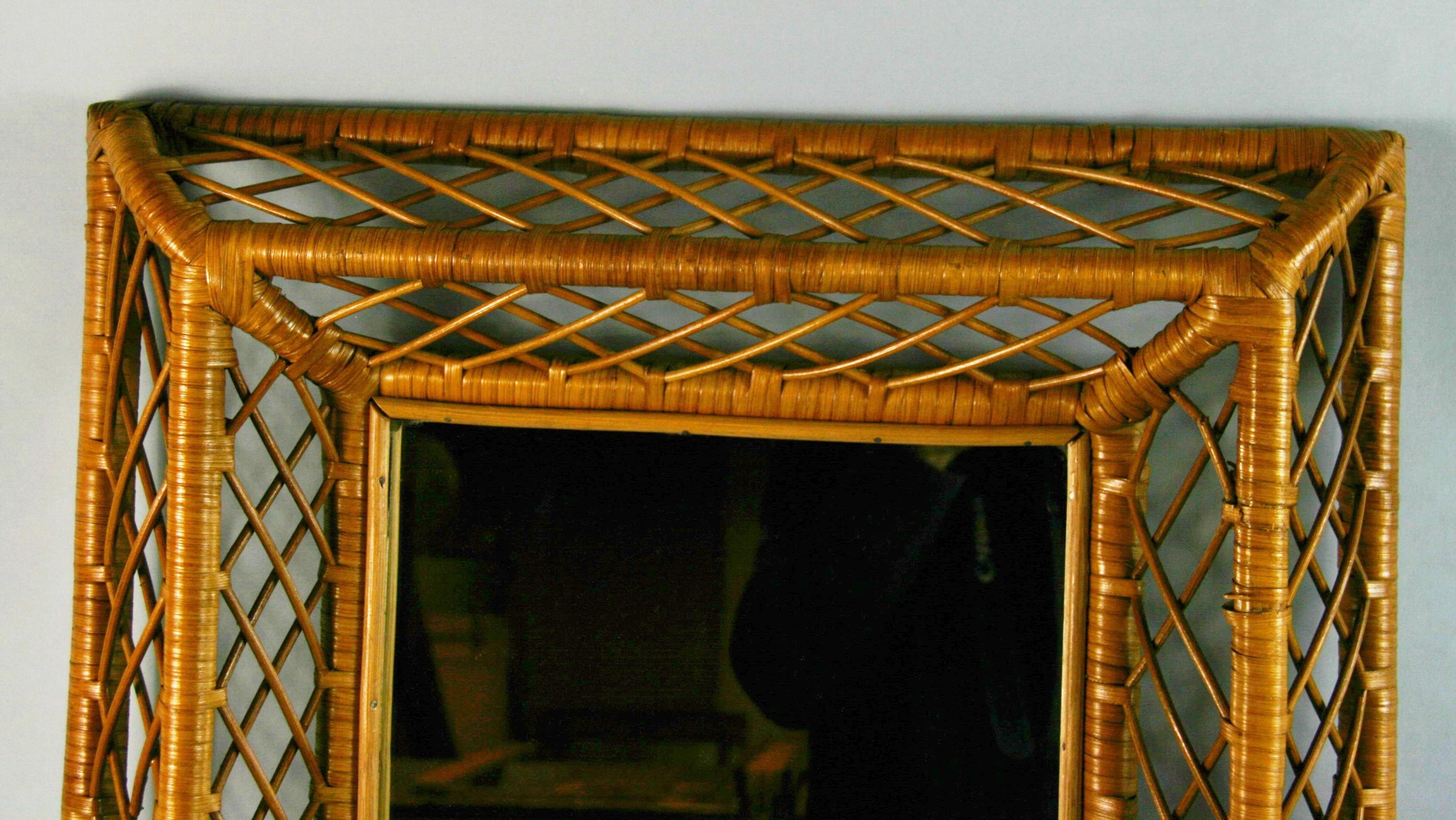 Spanish Dimensional Reed and Wicker Mirror 2