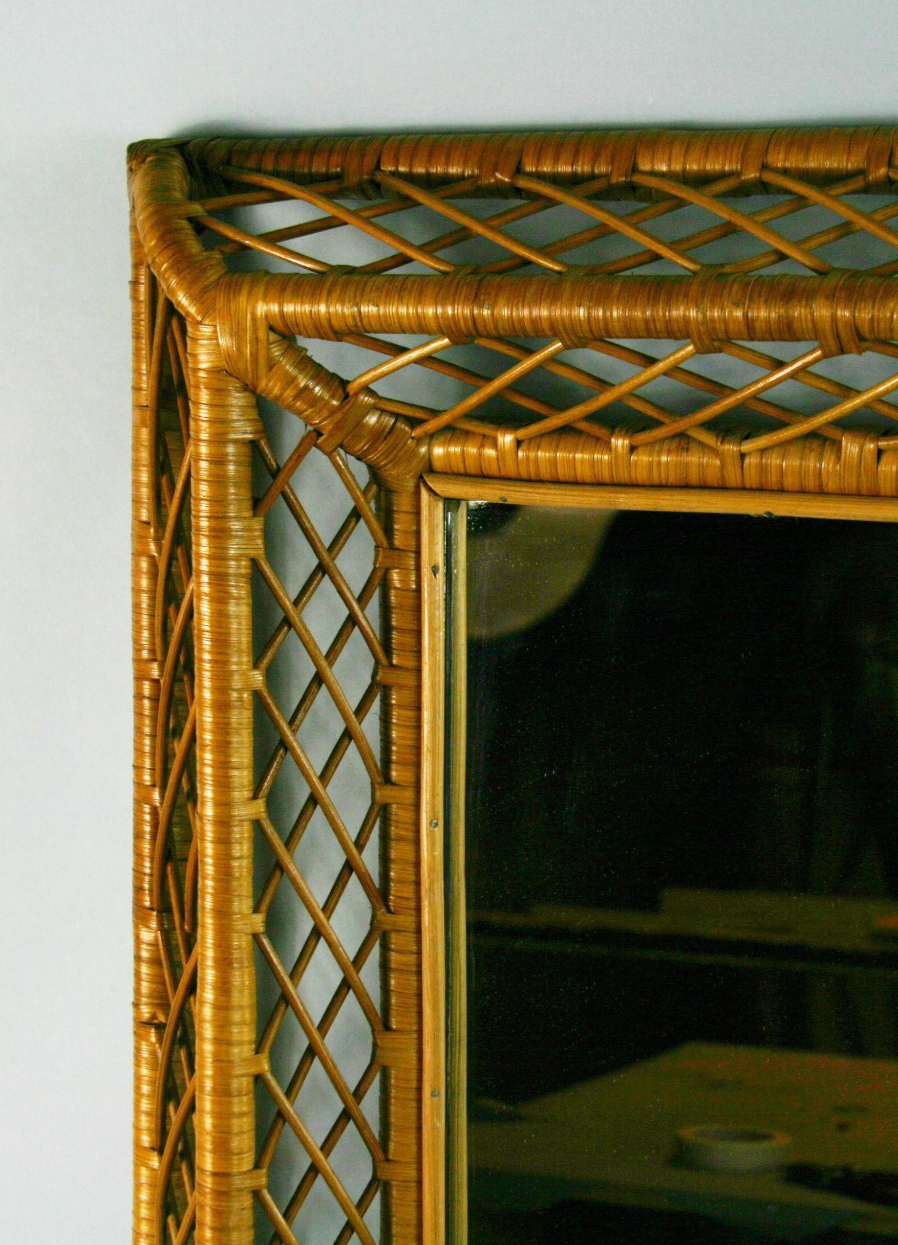 Spanish Dimensional Reed and Wicker Mirror 3
