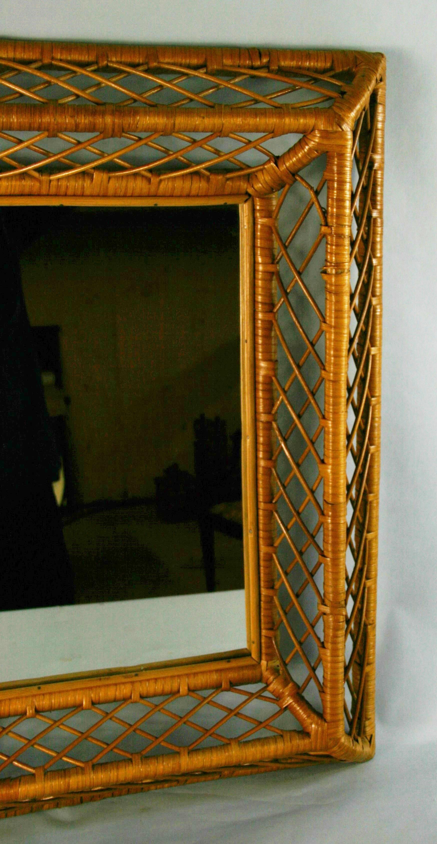 Spanish Dimensional Reed and Wicker Mirror 4