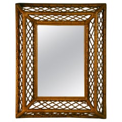 Spanish Dimensional Reed and Wicker Mirror