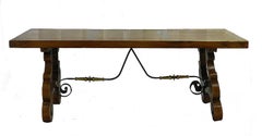 Spanish Dining Table Oak Refectory Baroque, Vintage, 20th Century