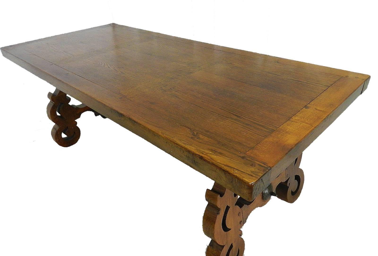 Spanish Colonial Spanish Dining Table Oak Refectory Baroque, Vintage, 20th Century For Sale